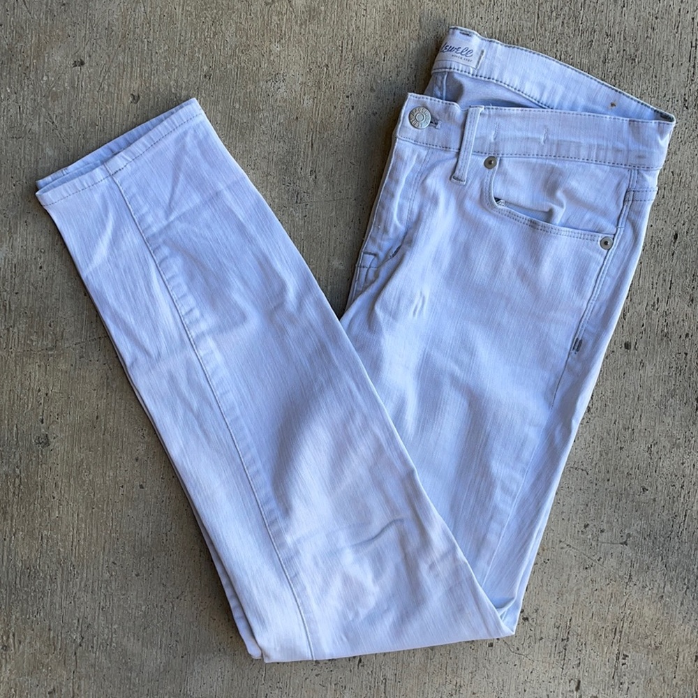 Madewell White Mid-Rise Skinny Jeans